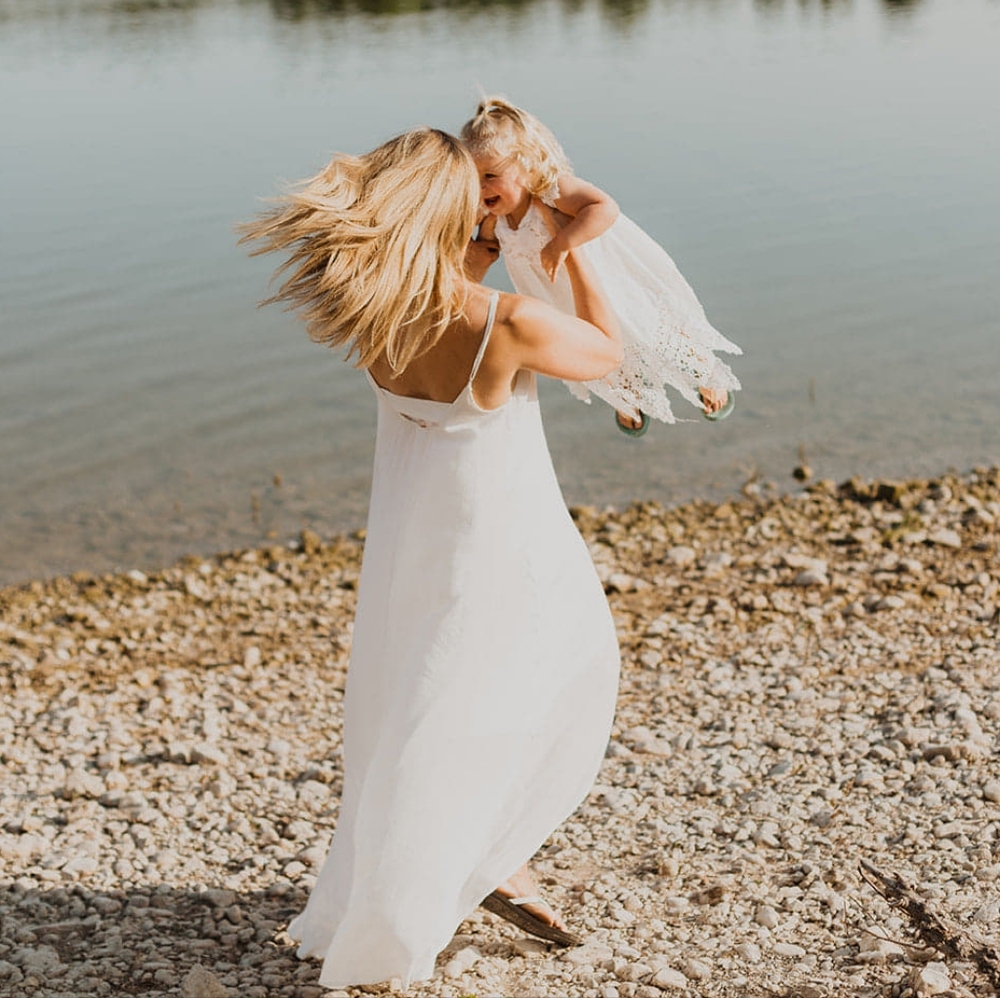 Pink Stitch Beachy Loose Fit White Women's Dress Size 4-8